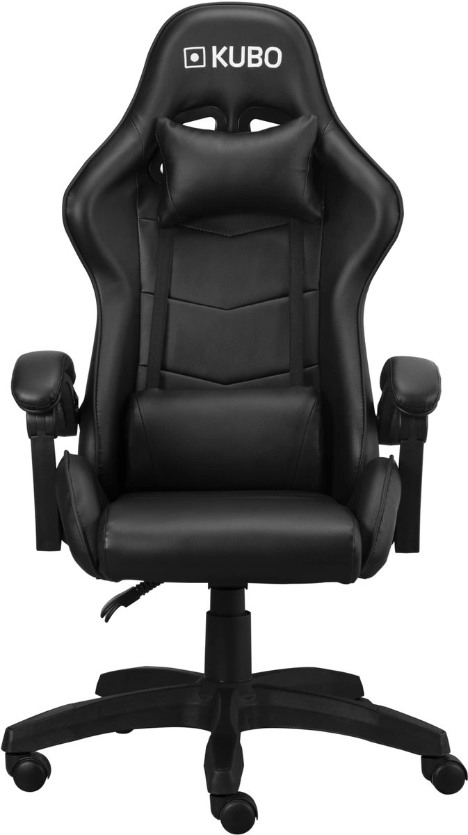 KUBO Ergonomische gamingstoel, nylon, zwart, eenheidsmaat - ShopVlot