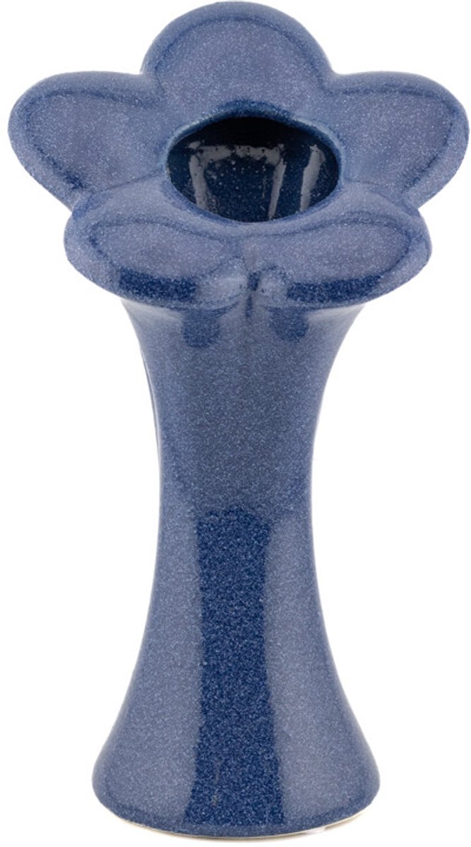 Vaas bloem blauw M