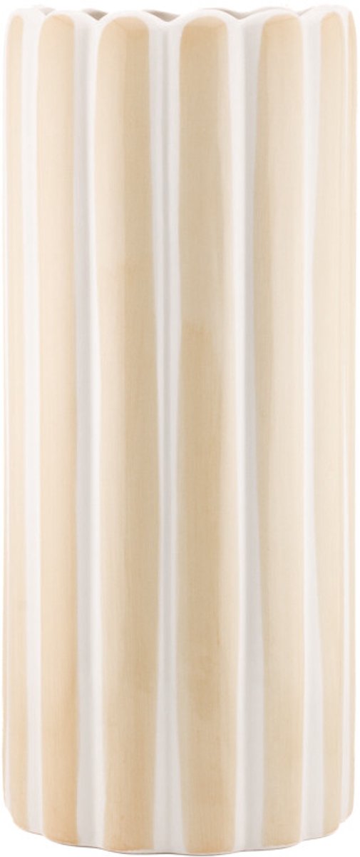 Aardewerk vaas Stripe drab