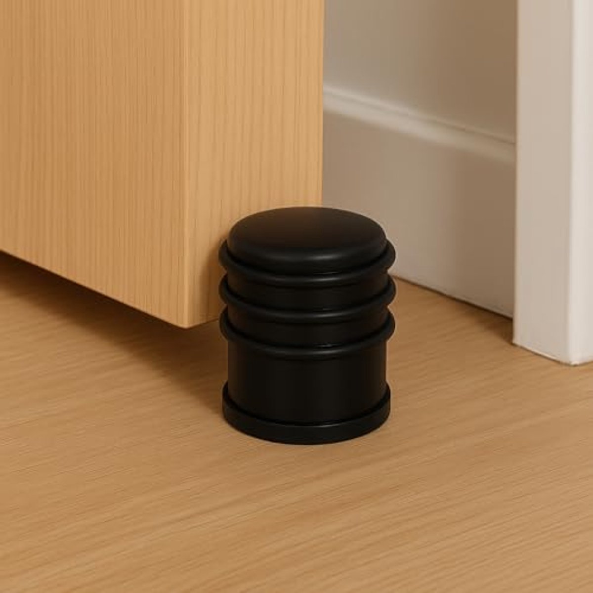 WEB2O Deurstopper - Zwaar en Antislip - Metaal - Zwart - 6 Stuks
