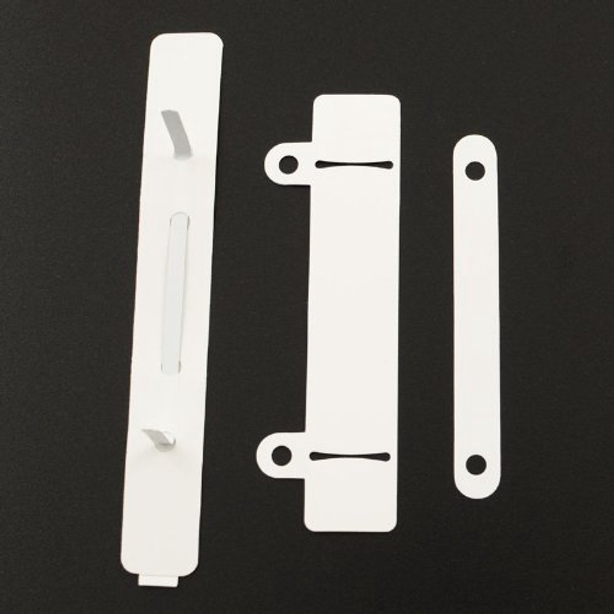 Afhechtmechanismen, zelfklevend, 4-delig, 150 x 16 mm, wit, 20, 100 of 250 stuks, hechtstrips om te plakken - ShopVlot