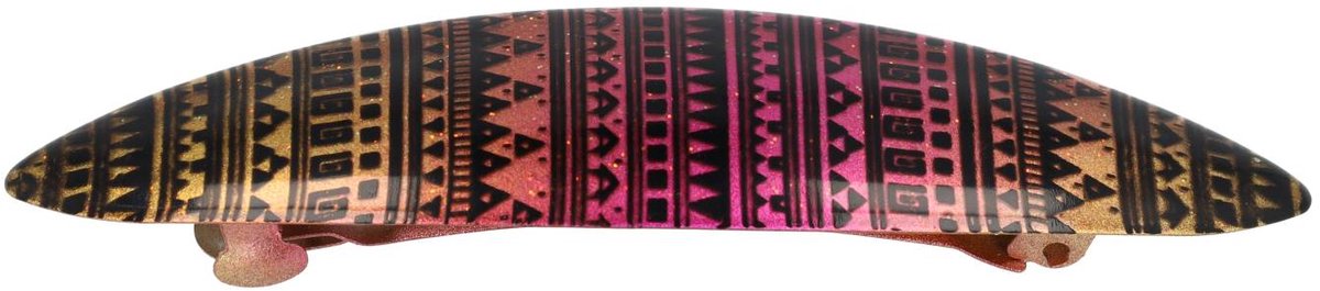 Haarsoires Haarspeld Patentspeld 9cm - Ibiza Patroon – Glitter - Roze Geel - Haarspelden voor Dames - Haarklem - Haarclip - Haaraccessoires - Hair Clip - Decoratieve Haaraccessoire