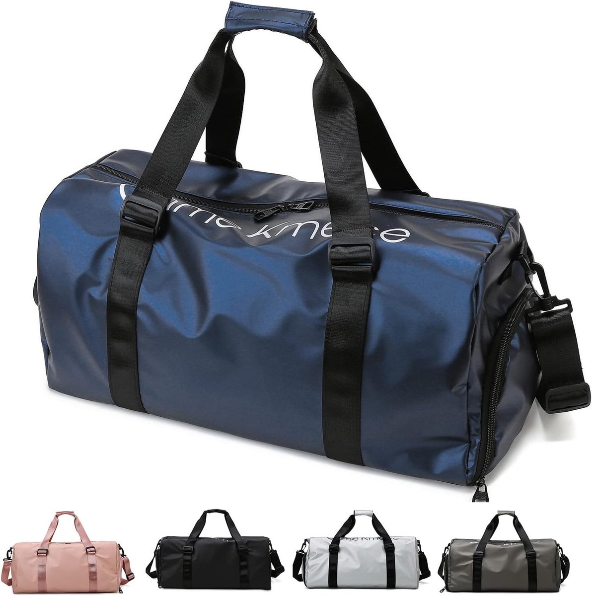 Sporttas - Blauw - 47 x 22 x 25 cm - Waterdichte Sporttas met Meerdere Vakken - Voor Sport en Reizen