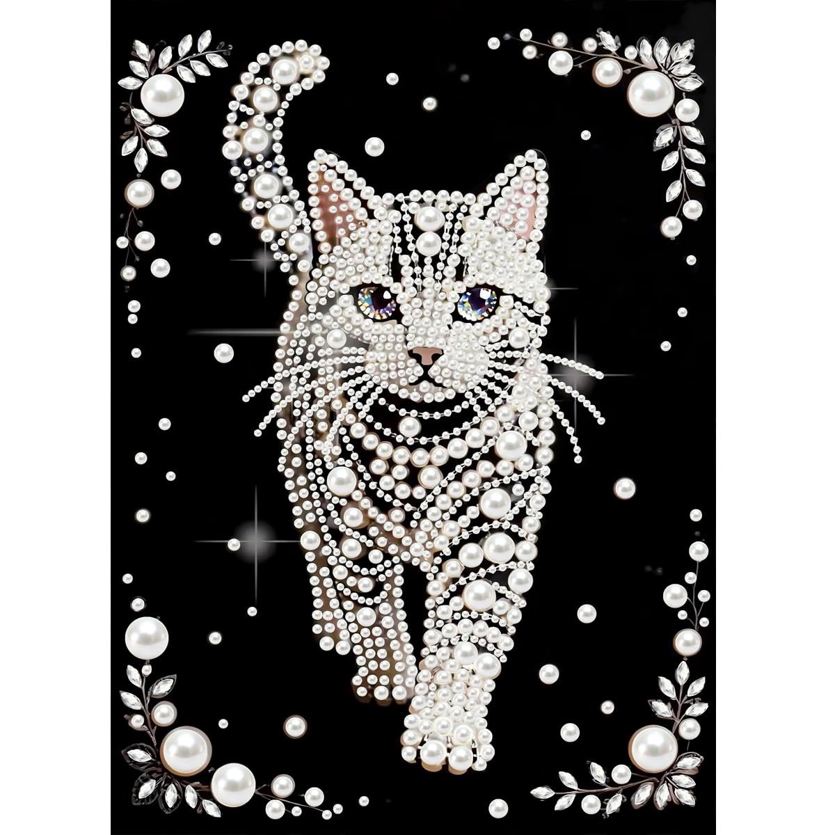 Casalora Diamond Painting Kat - 5D Diamant Schilderen - Speciale Steentjes - DIY Set -30 x 40 cm