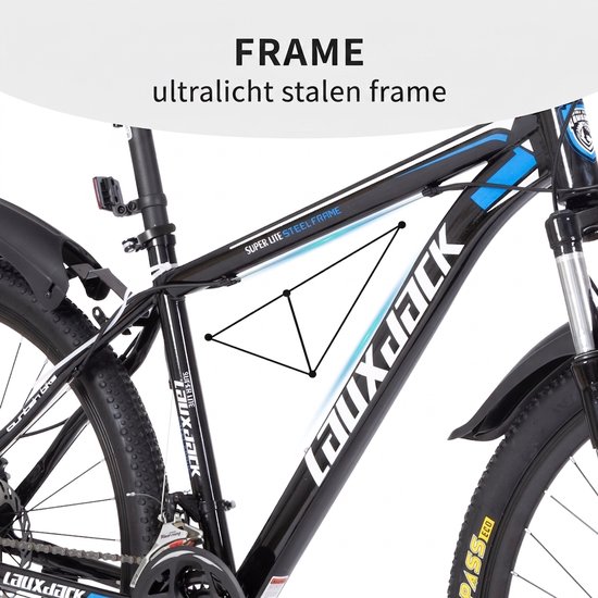 Mountainbike 26 Inch - Hardtail MTB - Mountainbike Met Schijfremmen-Shimano Tourney - 26 Inch- Verende Voorvork - Offroad Blauw — afbeelding 5