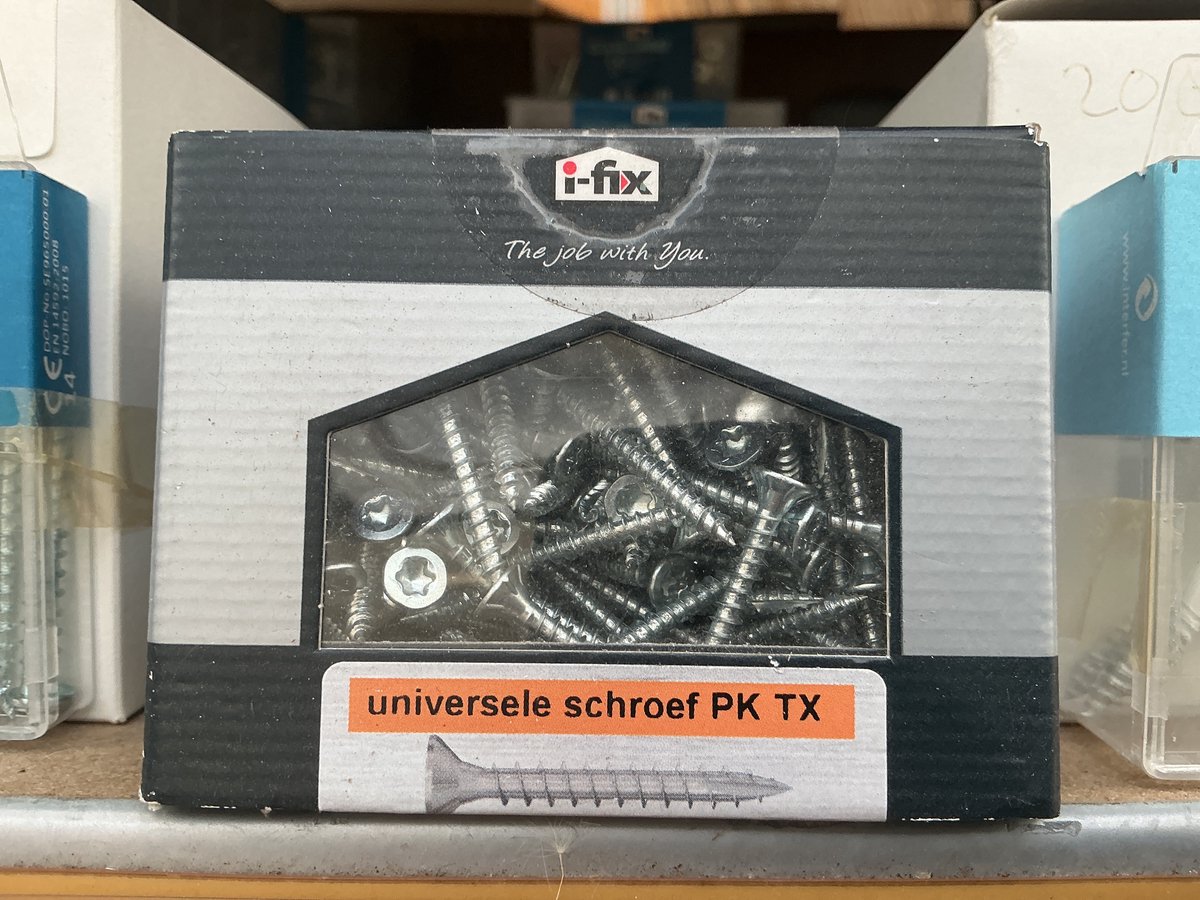 Houtschroef. 3,5x35mm. lang. Platkop-Torx-T25. Verzinkt. 200 stuks Spaanplaatschroeven. Ifix-Professional.