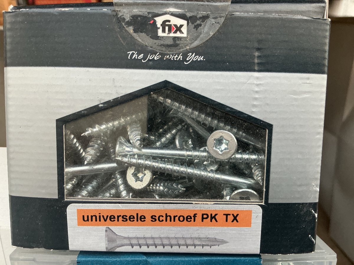 Universele schroef professioneel. Platkop-torx . 4,5x50mm. Lang. 75 stuks. Ifix.