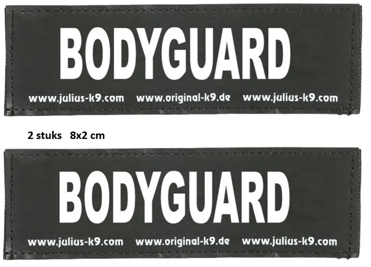 Julius-K9 label - BODYGUARD-(20mm x 80mm) set van 2 stuks voor K9 tuigje baby