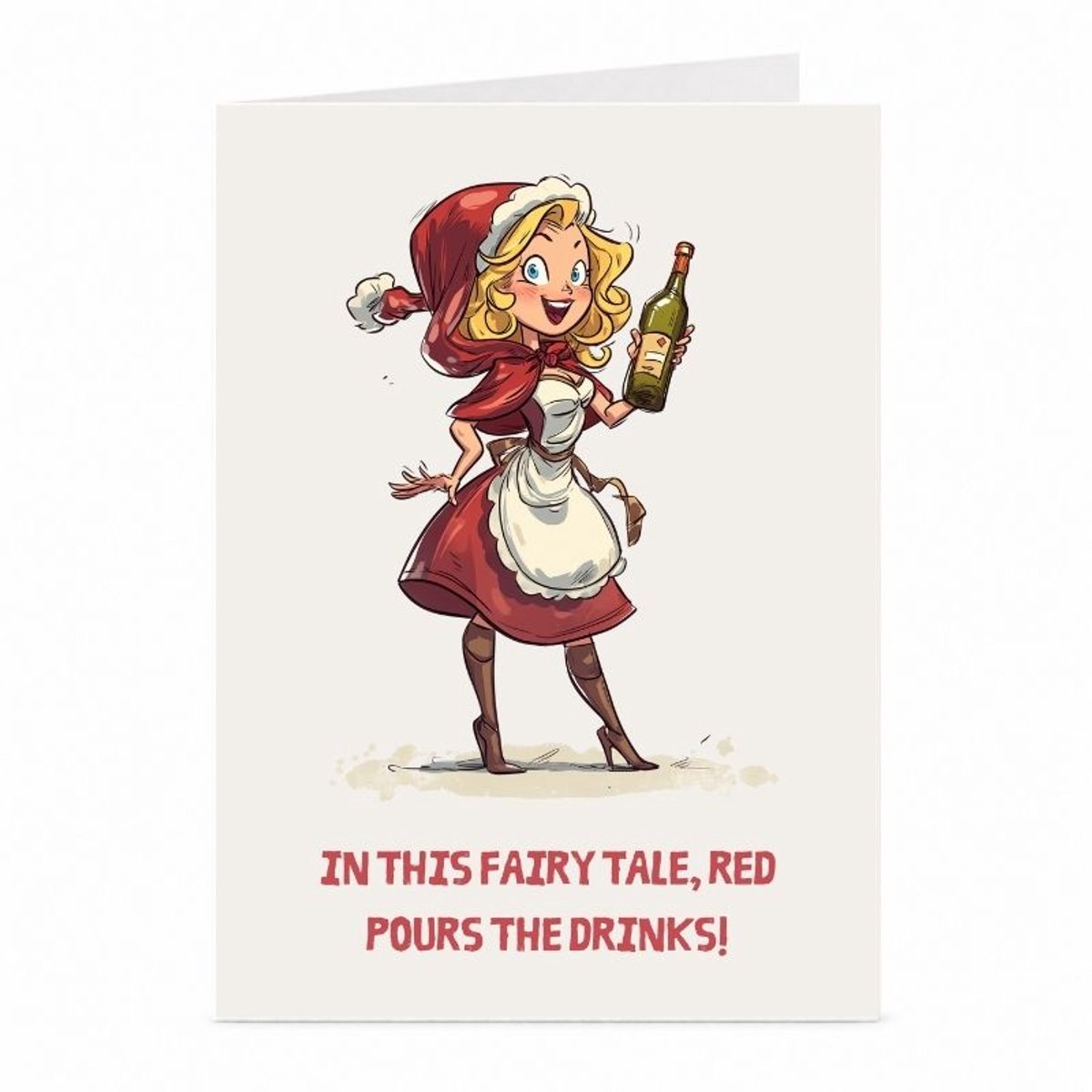 Roodkapje - Kerstkaart - JustTheCardGuy - A6 met envelop