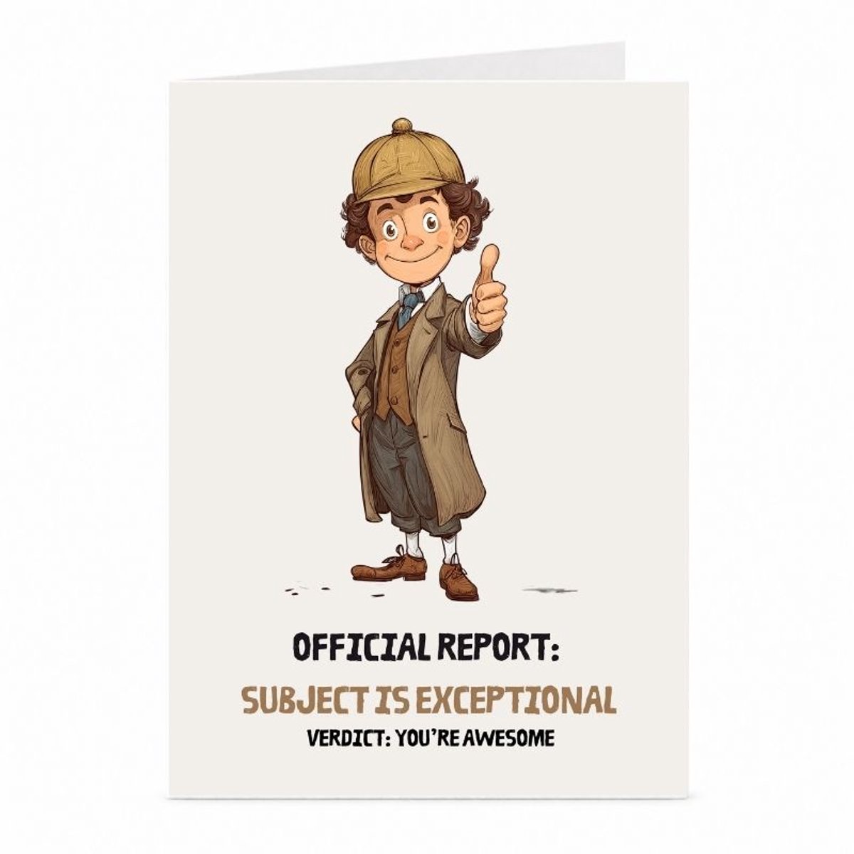 Sherlock Holmes - Motivatiekaart - JustTheCardGuy - A6 met envelop