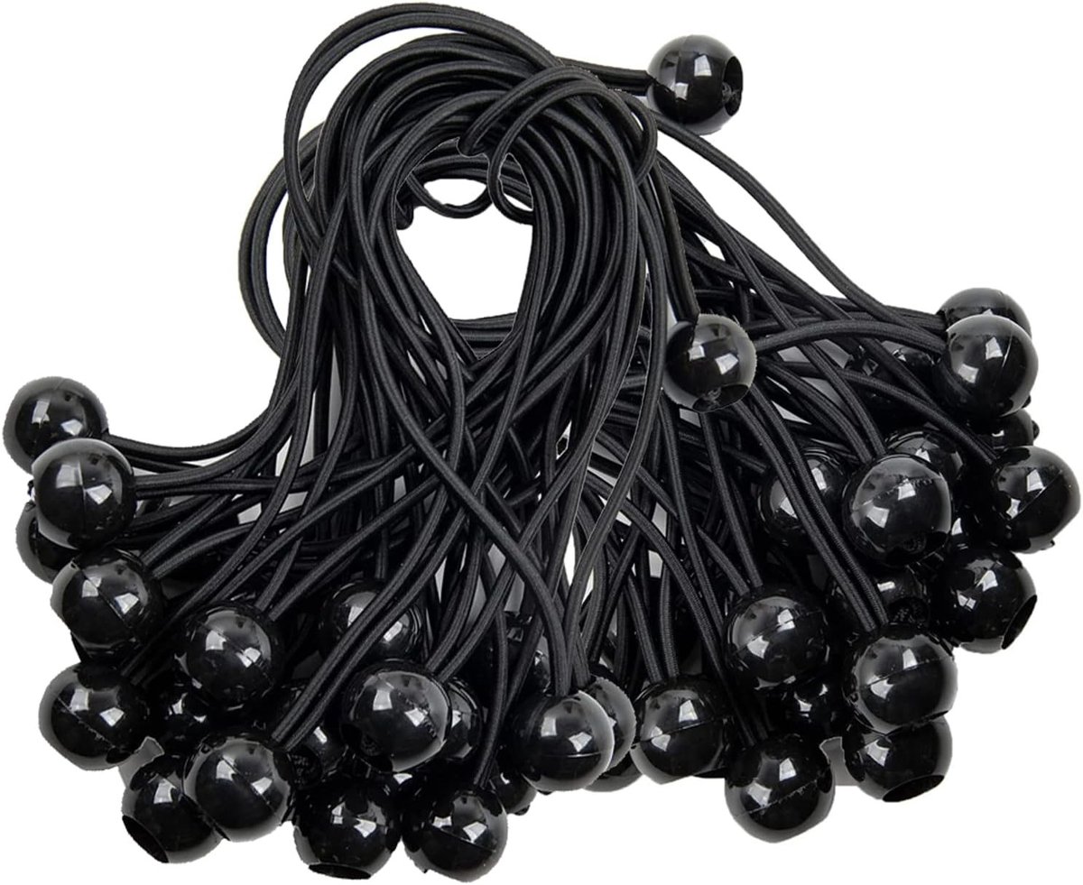 Tensioners voor Tent en Zeil met Ballen - 25 Stuks van 15 cm - Elastische Rubber Expander Lussen voor Stabiliteit en Bevestiging