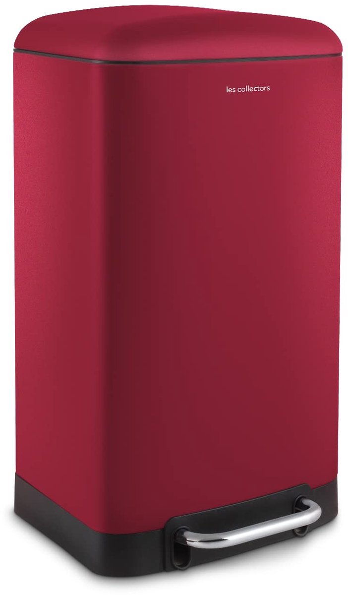 Afvalemmer met Pedaal - Rood - 30 L - Roestvrij Staal met Uitneembare Binnenemmer - Voor Keuken