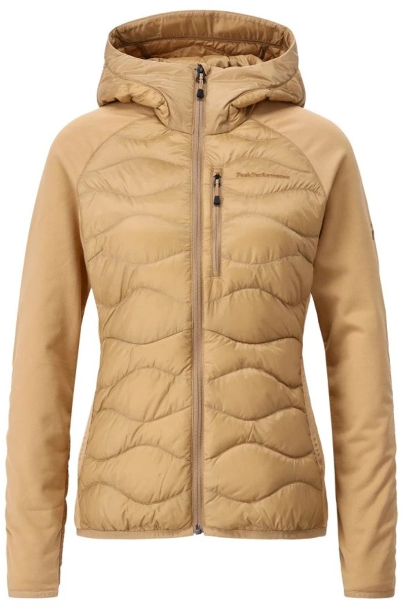 Peak Performance Helium Down Hybrid Hood Dames Jack Sierra Sand