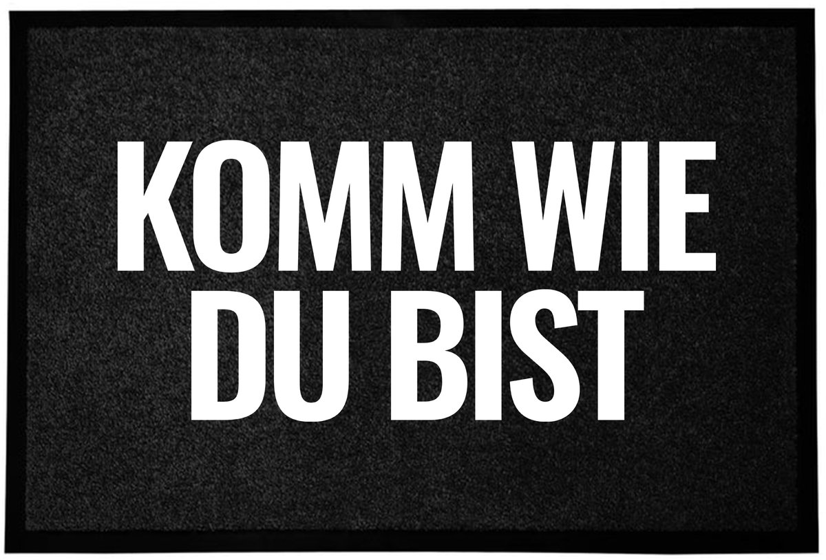 TabPrint Zwarte Deurmat 'As You Are' - Decoratief & Praktisch