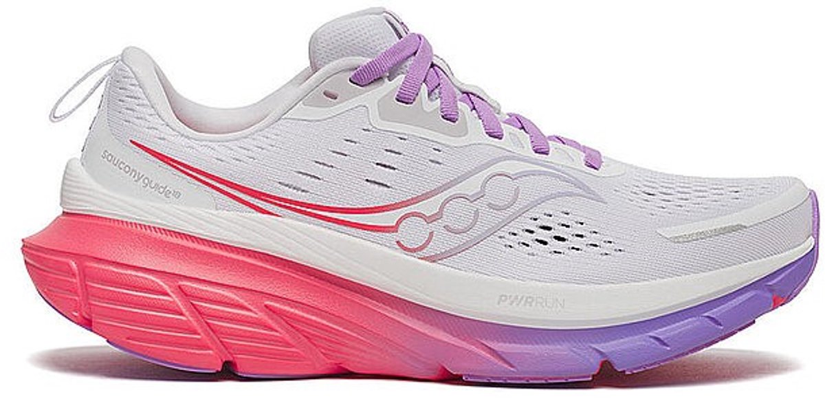 Saucony GUIDE 18 WS - Hardloopschoen - wit/krokus - 42,5