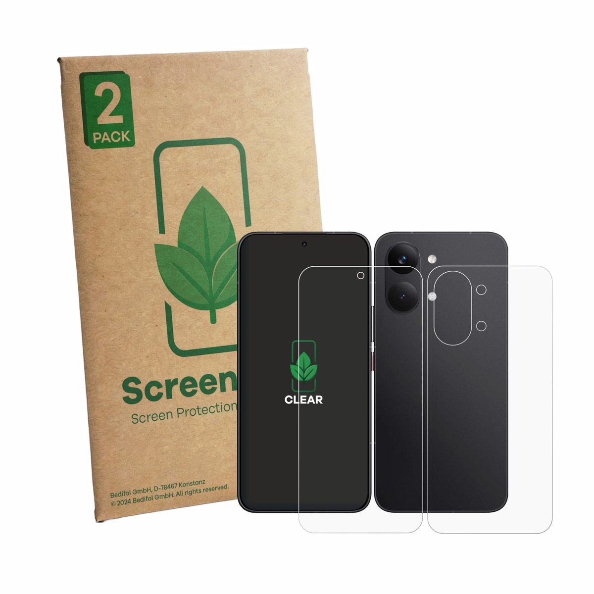 2 Stuks Screenprotector voor Xiaomi Poco X8 Pro Max (Voor+Achter) - Hoogwaardige Beschermfolie transparant