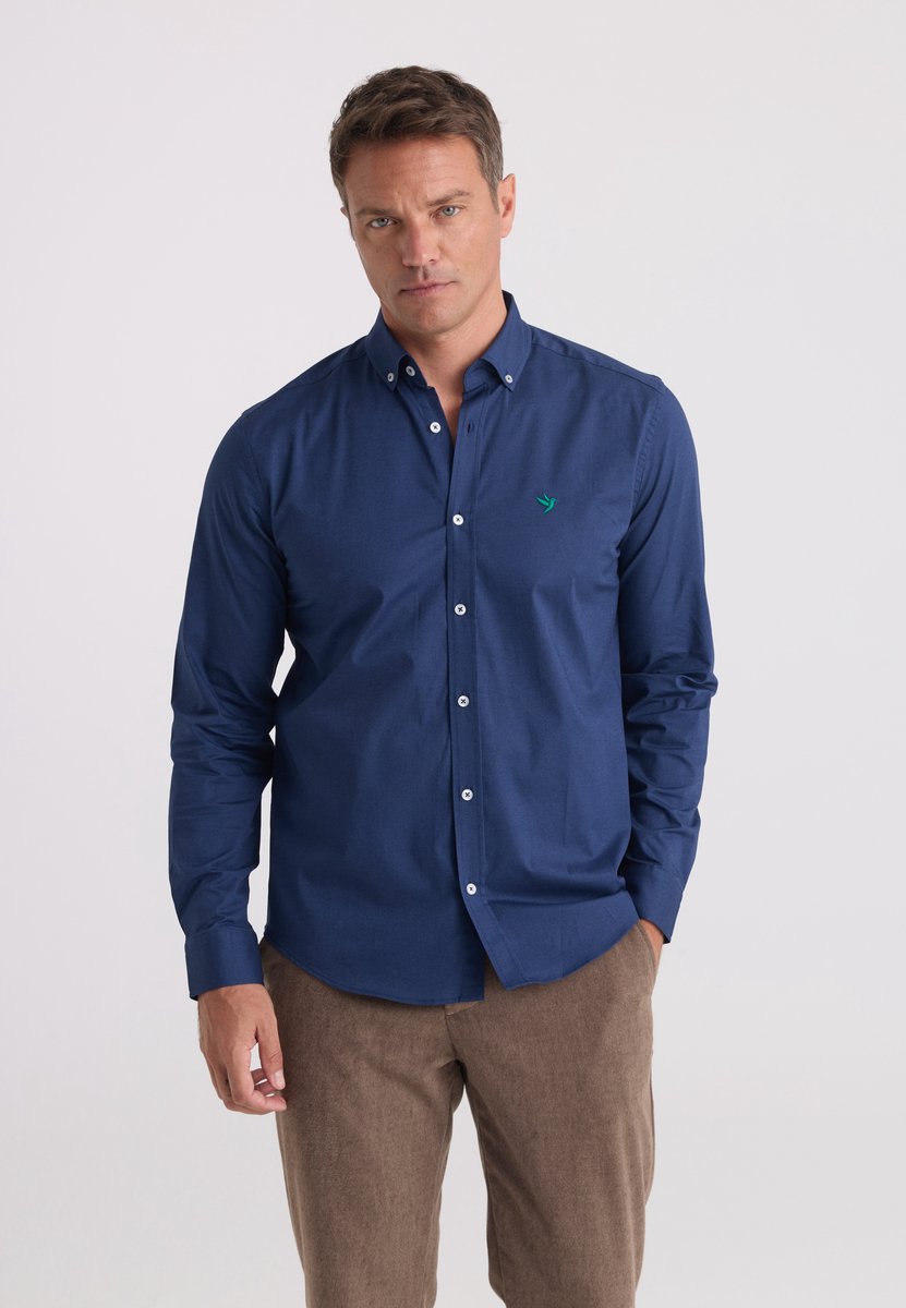 Felix Hardy Overhemd Met Lange Mouwen Katoen Heren Navy - L
