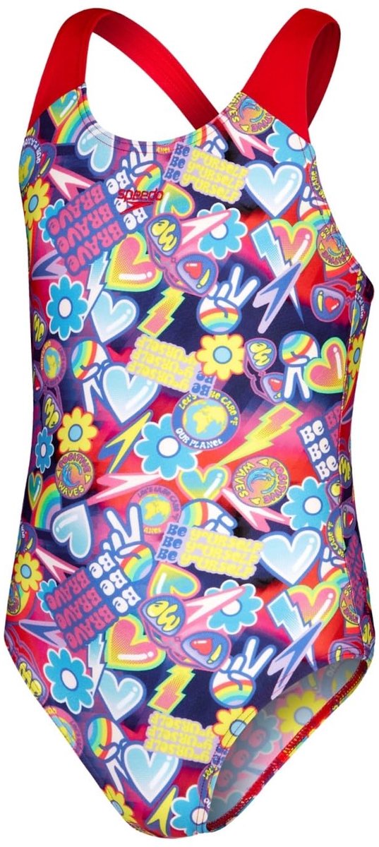 Speedo Digital Allover Splashback Zwempak Veelkleurig 7-8 Years Meisje