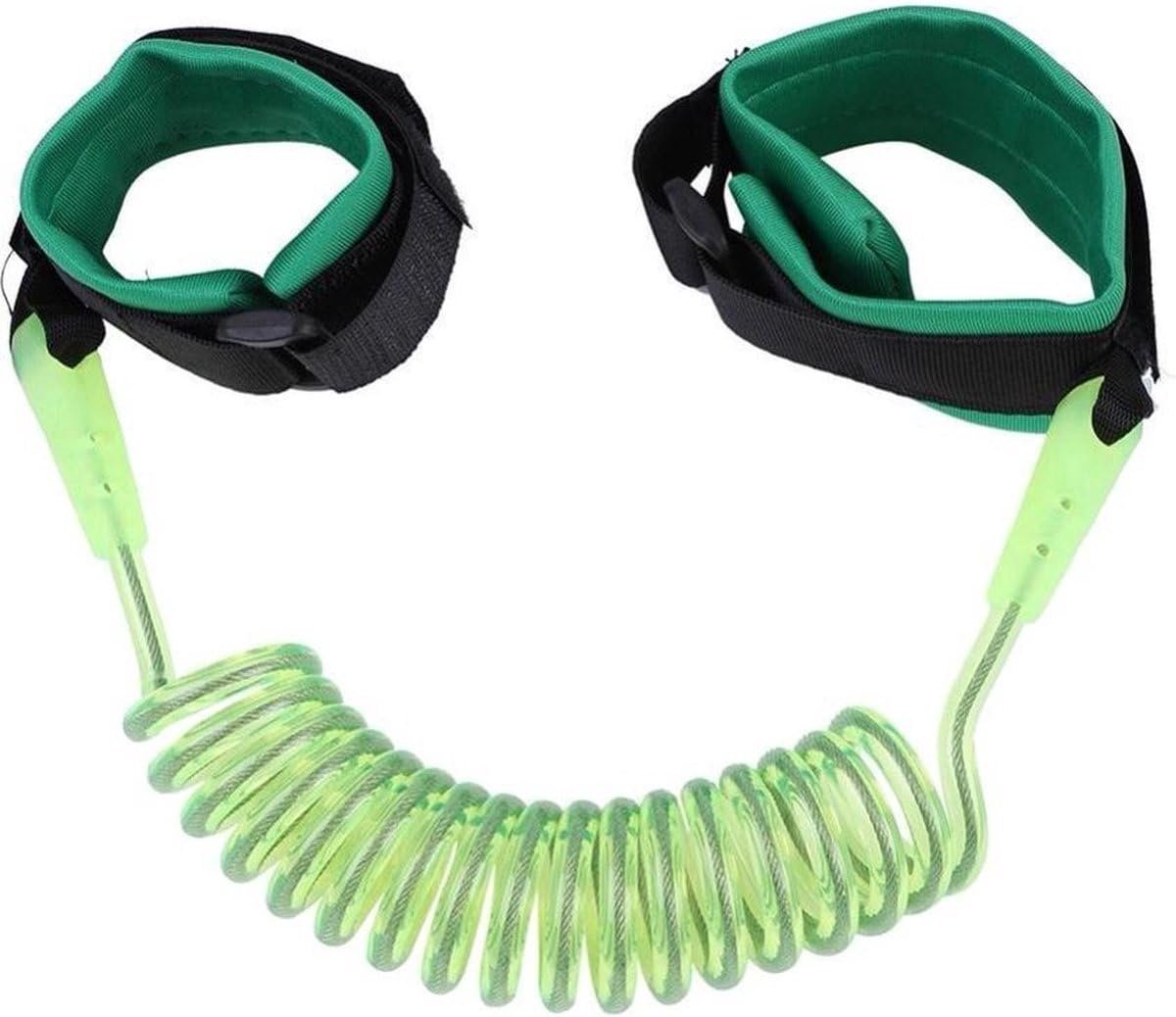 Okado Kinderveiligheidslijn 2,5 m – Polsband met 360° Rotatie – Groen