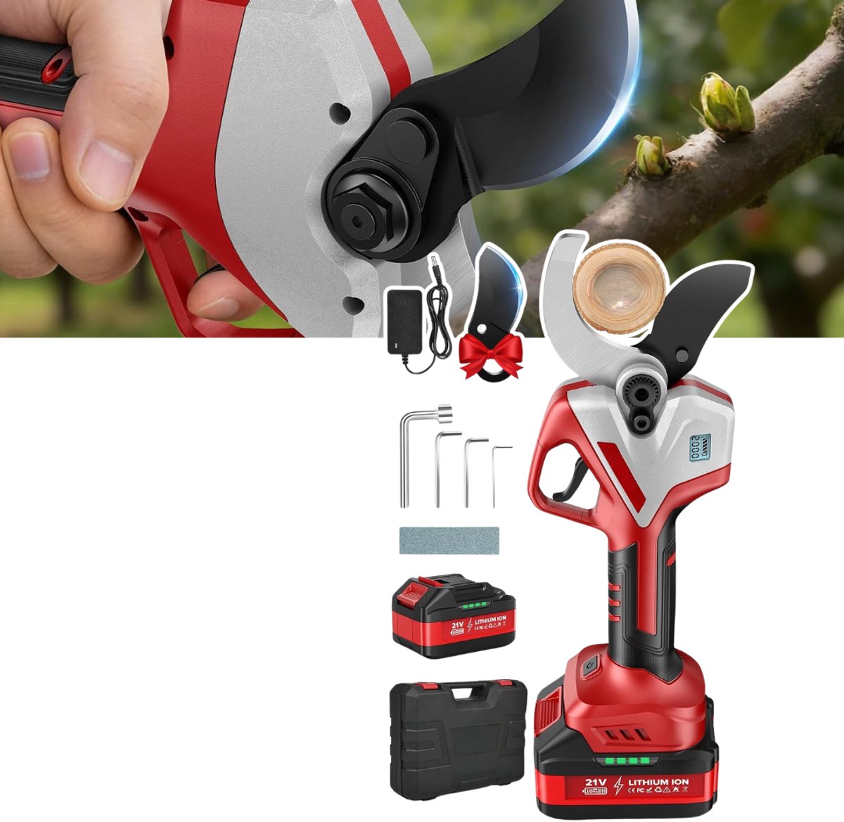 CRLYN® Accu Snoeischaar - Elektrische Takkenschaar - Heggenschaar