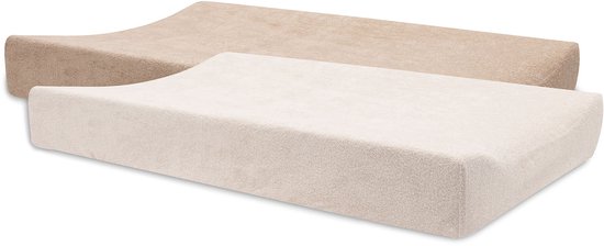 Jollein Aankleedkussenhoes - 50x70 cm - Cloudy Rib - Blush/Wild Rose — afbeelding 2