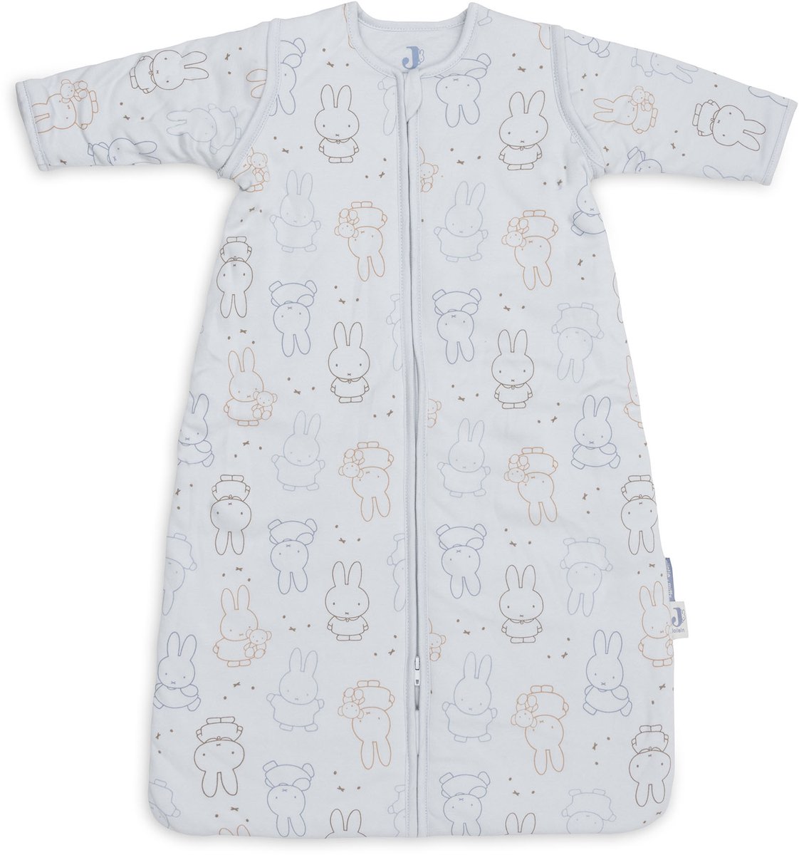 Jollein Slaapzak met afritsbare mouw 90cm Miffy Moments Cloudy Blue