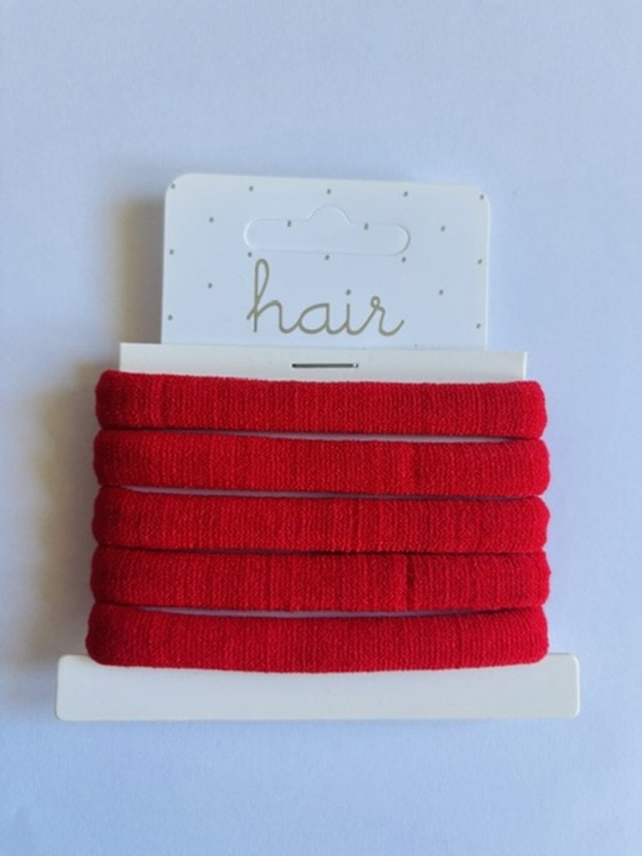 Haar Elastieken Endless Body & Hair basic Rood 5 stuks