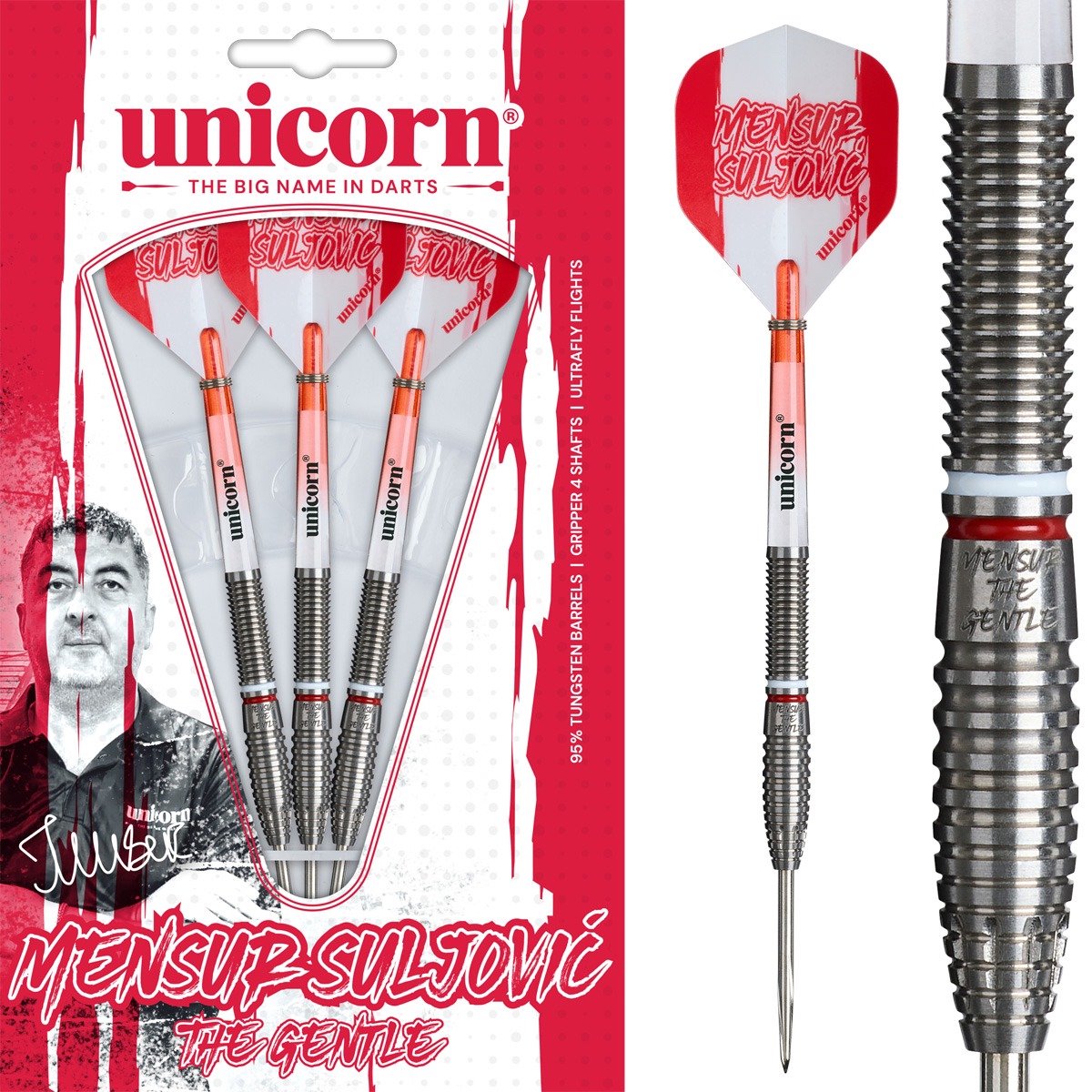 Unicorn Mensur Suljovic 95% - Dartpijlen