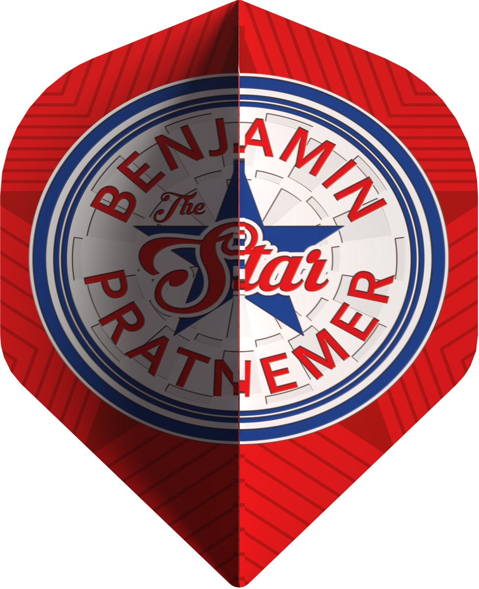 Bull's Benjamin Pratnemer 90 Red NO2 - Dart Flights