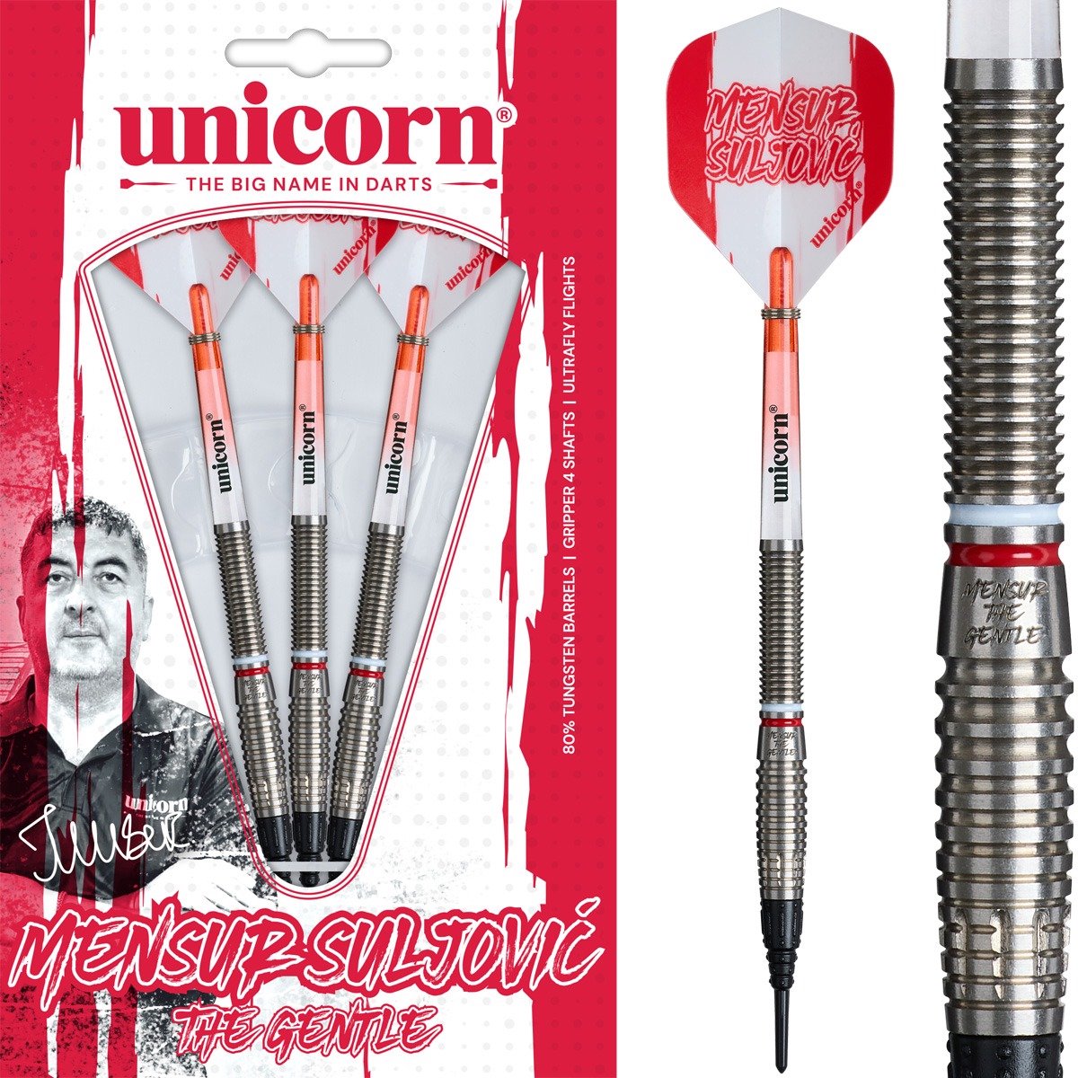 Unicorn Mensur Suljovic 80% - Soft Tip Darts