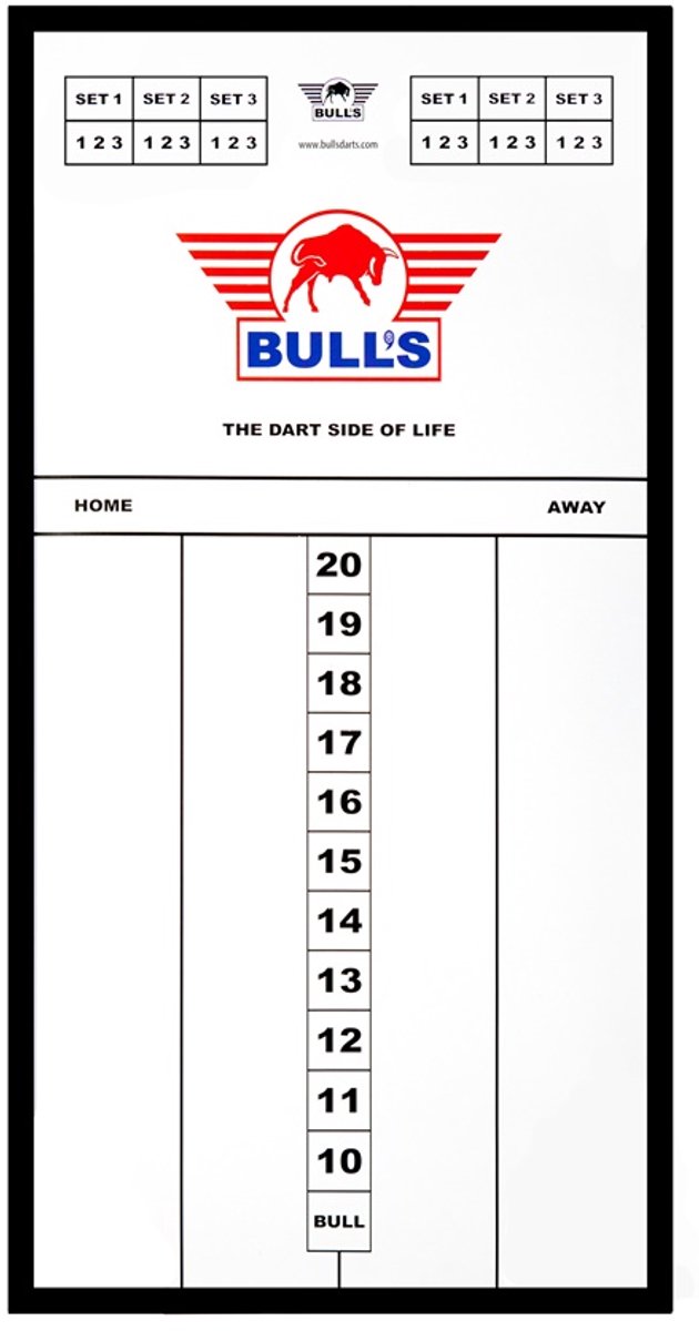 Bull's Styreen Scorebord 60x30 cm Zwart