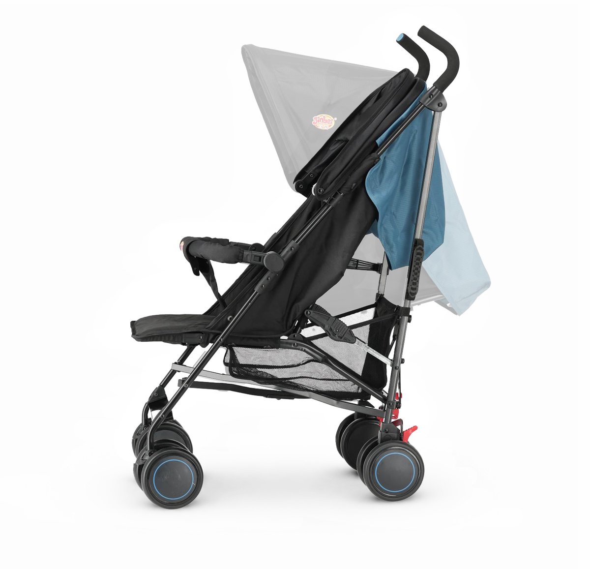 Jinbei Paraplu Buggy - Verstelbare Buggy - Tot 15 kg - Zwart/Blauw — cadeau in Cadeau-ideeën - foto 5