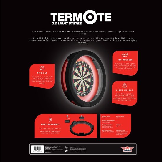 Bull's Termote 3.0 Lighting System - Dartbord Verlichting - Darts van Bull's — afbeelding 3