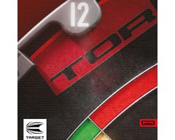 Target Darts TOR Steel Tip Dartbord - 215-MDG Premium Madagaskisch Sisal - 36XTEN Roterende Nummerring - Roestvrijstalen Dun Draad Systeem - Inclusief Wandbevestigingsset