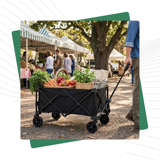 Verticaal opvouwbare bolderkar 80 x 42 x 60-97 cm - 100 kg - compact paraplusysteem — afbeelding 3