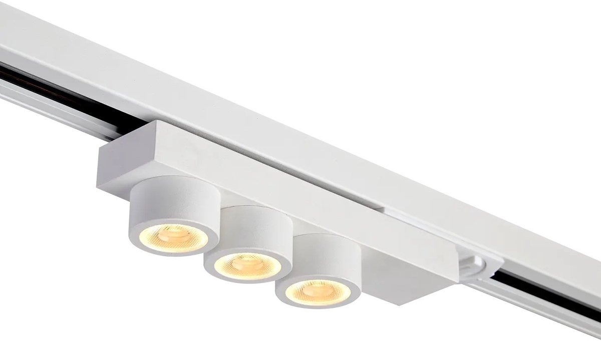 Jutai LED-insert voor Infinitus railsysteem, 13,2W LED, 976 lumen, 2700K warm wit, dimbaar, IP20, wit aluminium