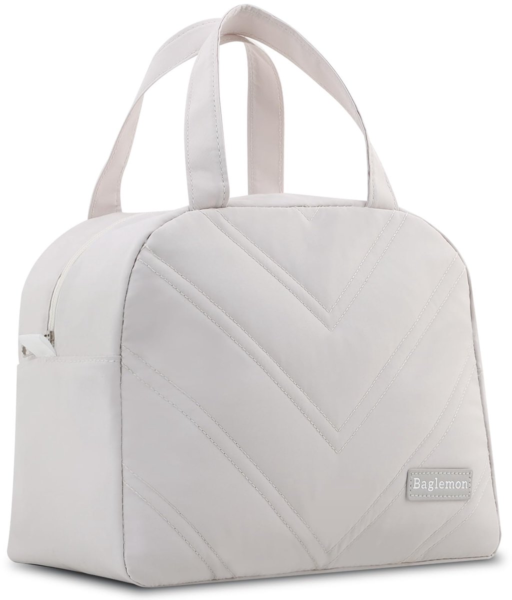 Geïsoleerde lunchtas - klein - beige - perfect voor werk of picknick - ShopVlot