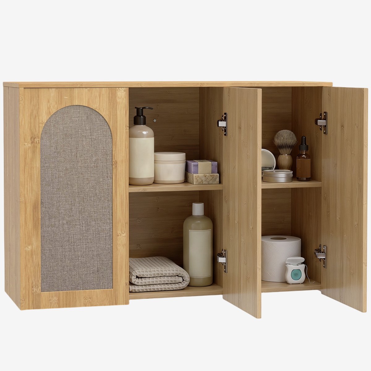 HOMCOM-Wandkast-MDF-88,5 x 30 x 60 cm-Eiken