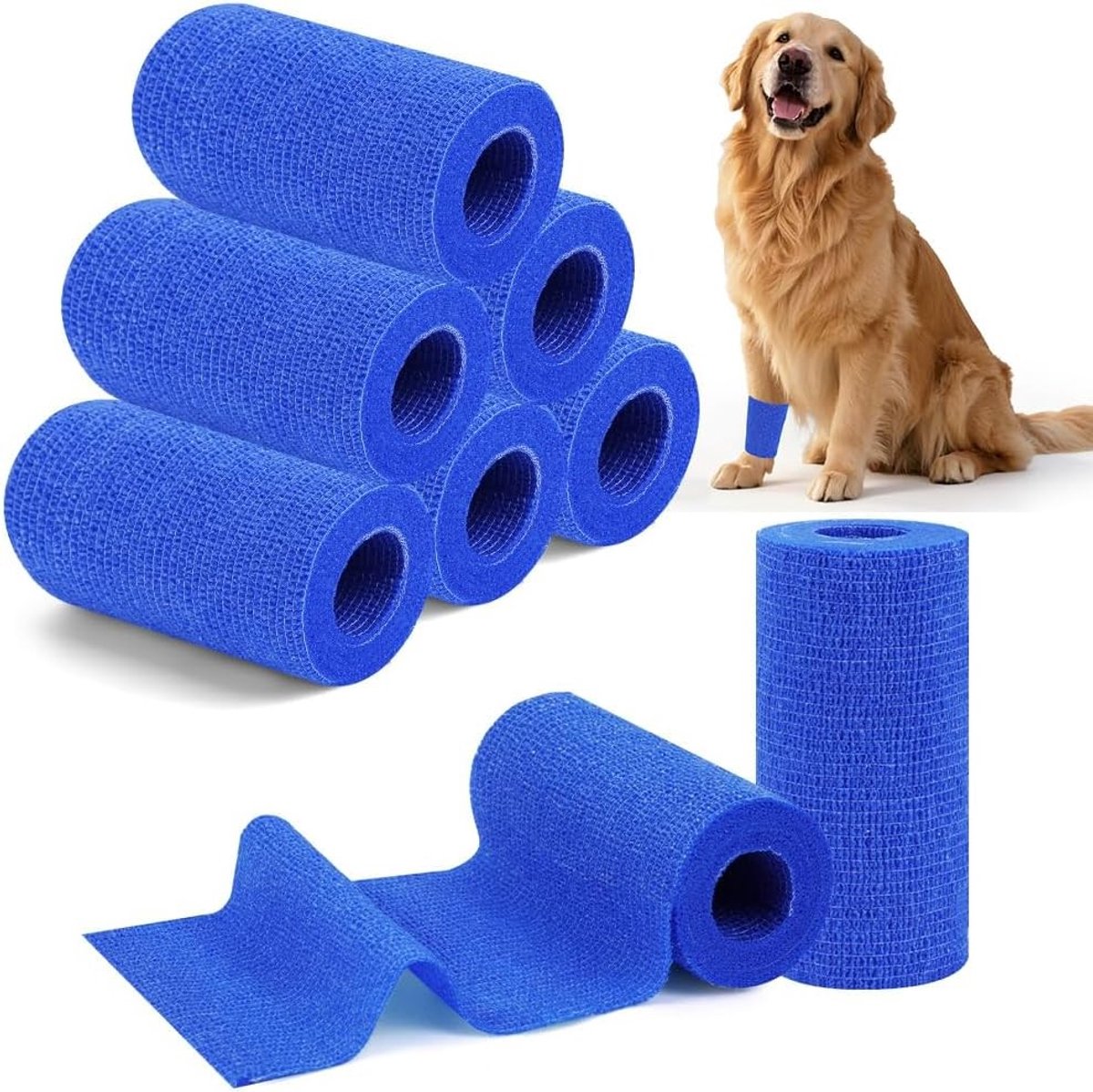 Bande Auto-Adhésive 10 Cm X 4.5 M, Elastisch Verband voor Sport en Eerste Hulp, Ideaal voor Dieren en Menselijke Toepassingen