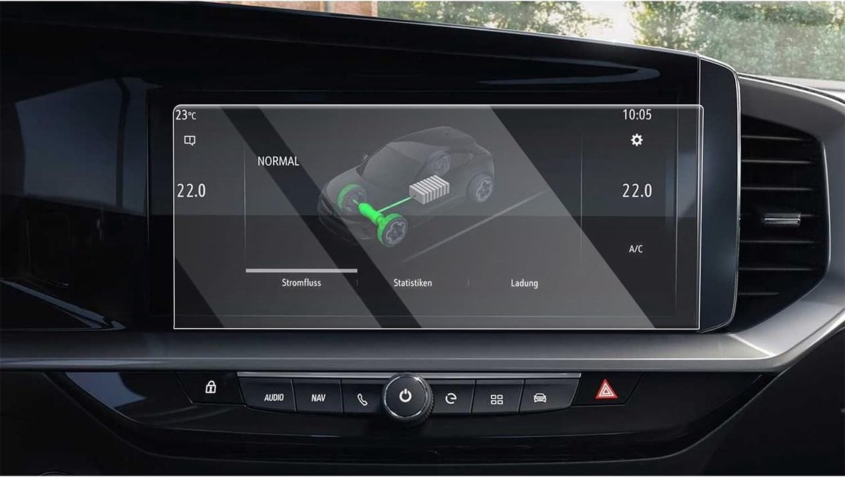 Navigatie Beschermfolie voor Opel Astra L, Grandland, Mokka B en Mokka-e (2022-2024) - 10 inch Tempered Glass, 9H Krasbestendig, Transparante Schermbeschermer voor Auto GPS Accessoires