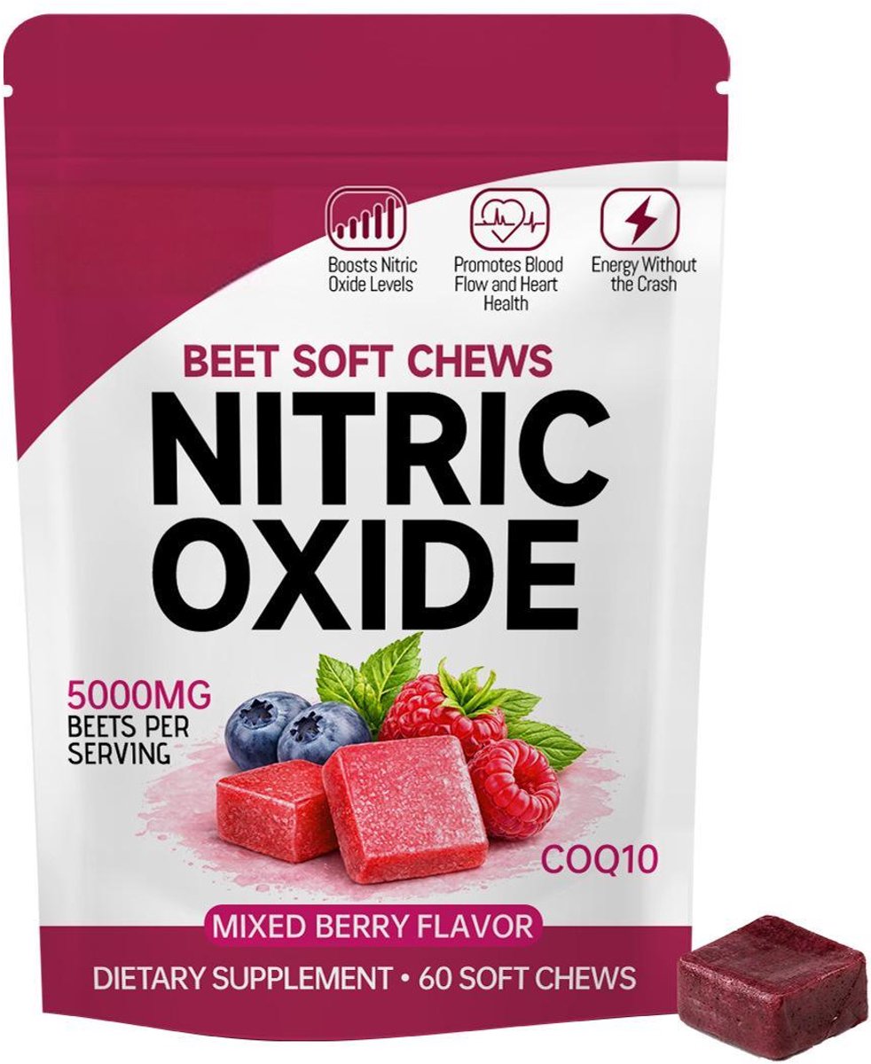 Nitric Oxide Stikstofoxide Bietenwortel Kauwtabletten - 60stuks Suikerloze Kauwtabletten Ondersteuning van de Immuunsysteem & Energie -- Googeer