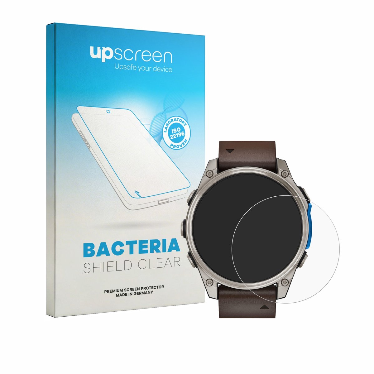upscreen - Screenprotector voor Garmin D2 Mach 2 (47 mm) - Folie Beschermfolie transparant antibacterieel