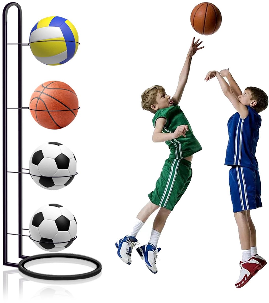 Elzusha - Wandhouder voor Sportballen met 4 Niveaus
