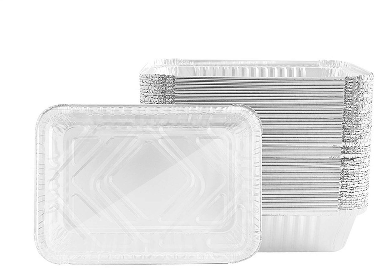 Elzusha - Disposable Aluminium Foil Food Containers - 25 Stuks met Deksel