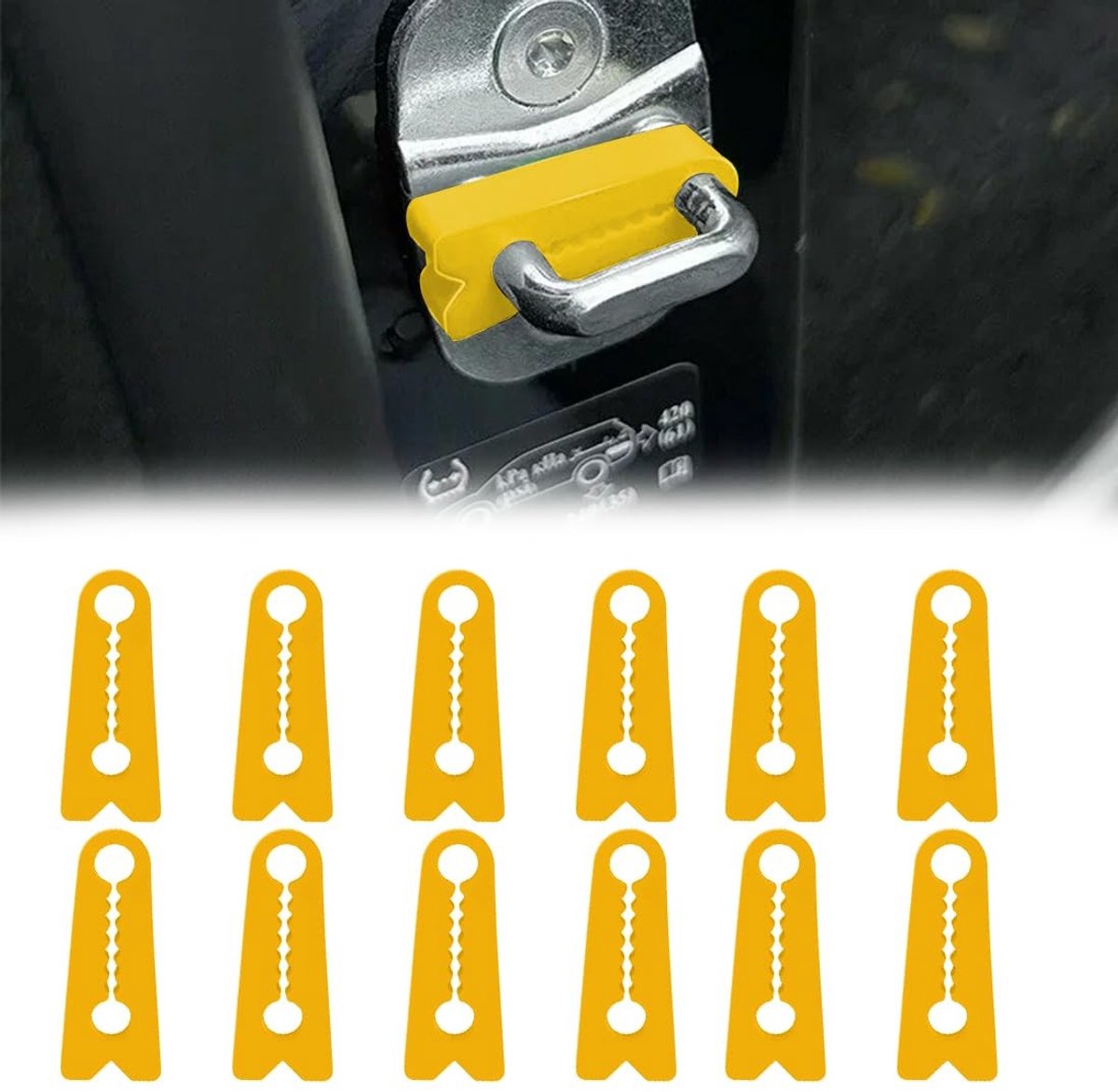 Elzusha - 12 Stuks Silicone Deurvergrendeling Beschermers voor Auto