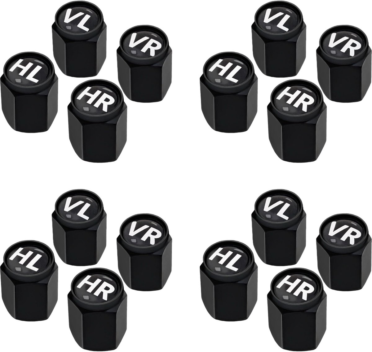 Elzusha - Set van 16 Aluminium Ventieldoppen voor Auto's - Geschikt voor Winter- en Zomerbanden