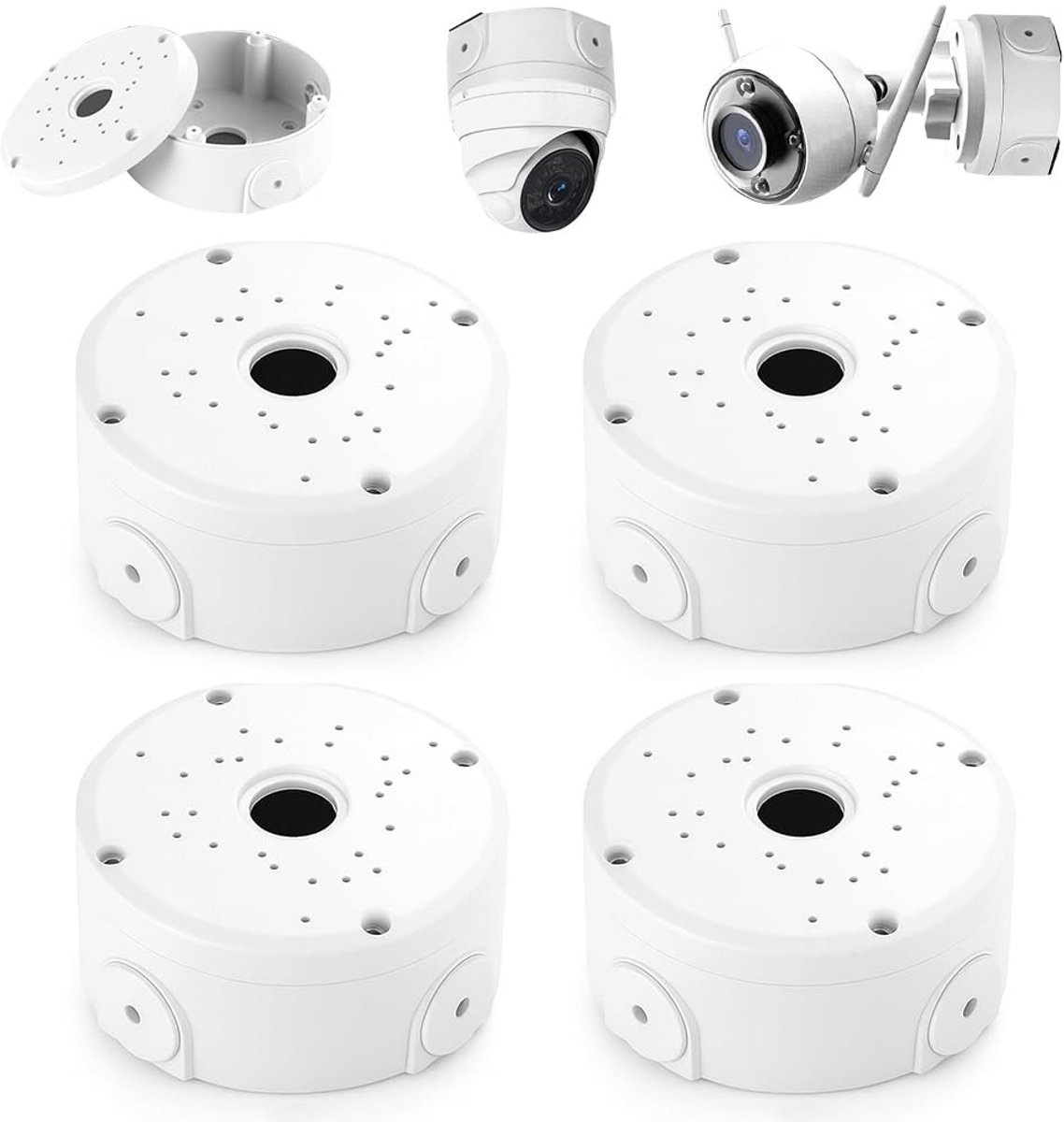 Elzusha - Set van 4 Waterdichte Juncieboxen voor Bewakingscamera's