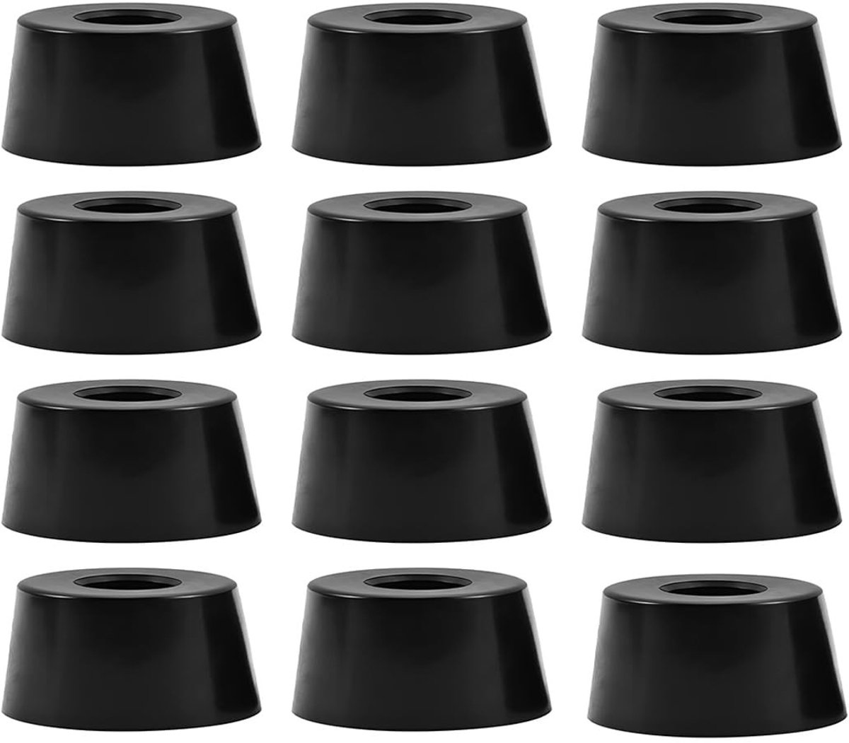 Elzusha- Rubberen Voetjes 12 Stuks - Beschermend - Antislip - Roestvrijstalen Schroeven - Duurzaam - Voor Meubels - Meubelvoetjes