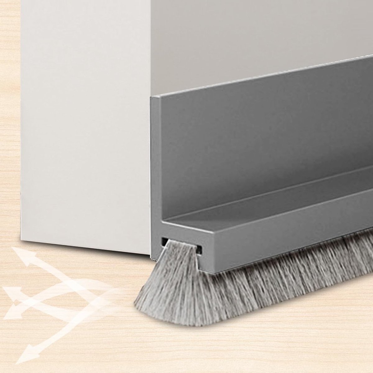 Dichtingsband voor Deuren, 100 cm, Zelfklevend, Winddicht, Geluidsisolatie, Dichtstrip, Borstelafdichting, Energiezuinig en Comfortabel