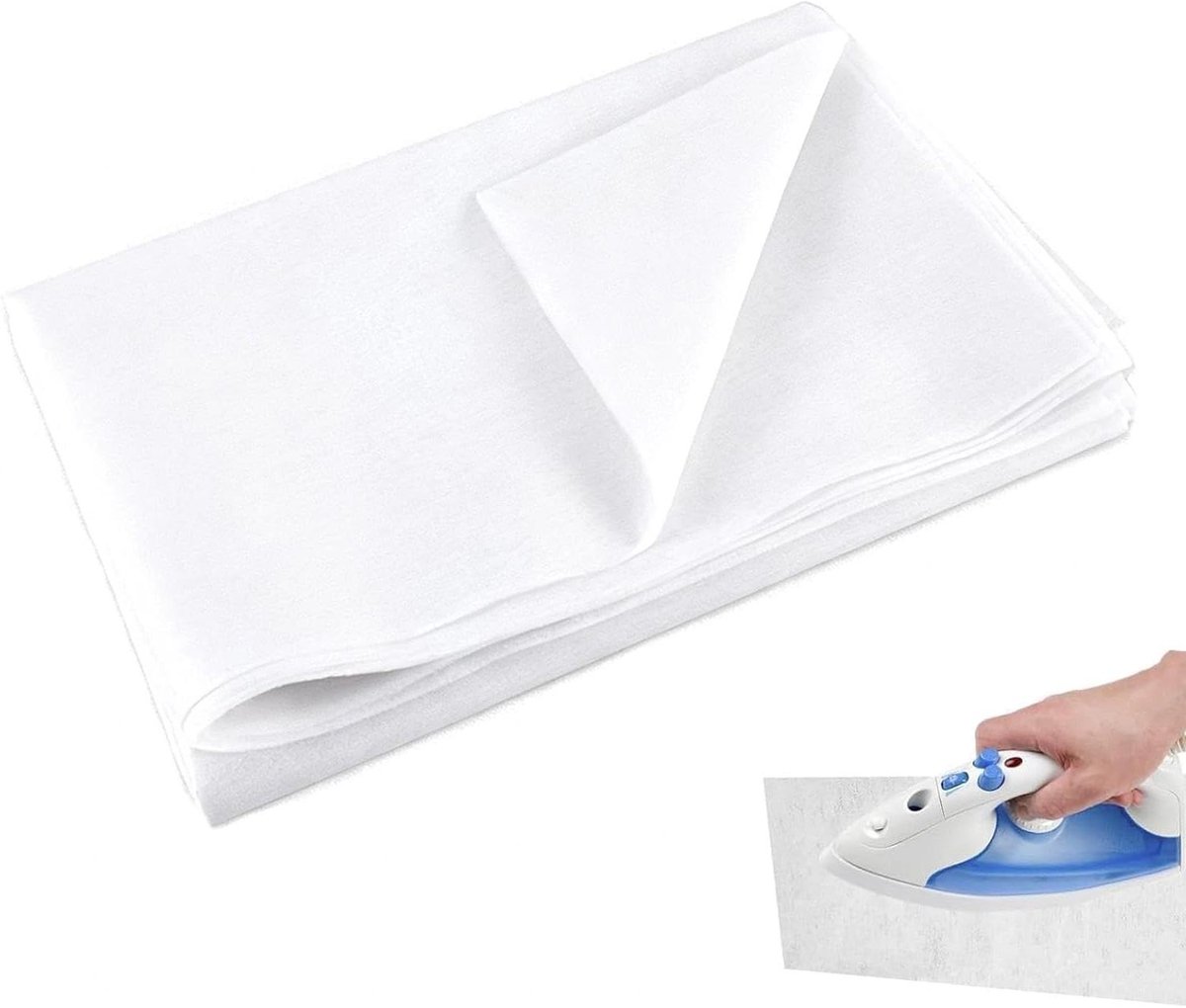 Strijkvlies - Vliesstof - Kleding verstevigen - Eenzijdig klevend - 300 x 100 cm - Wit
